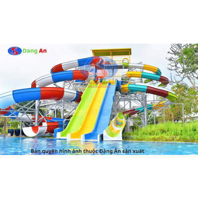 thiết kế lắp đặt máng trượt phao công viên nước - công trình phú quốc